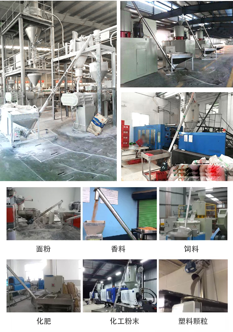 傾斜螺旋輸送機適用范圍：建材行業(yè)，化工行業(yè)，電力行業(yè)，煤炭行業(yè)，食品行業(yè)，造紙行業(yè)等